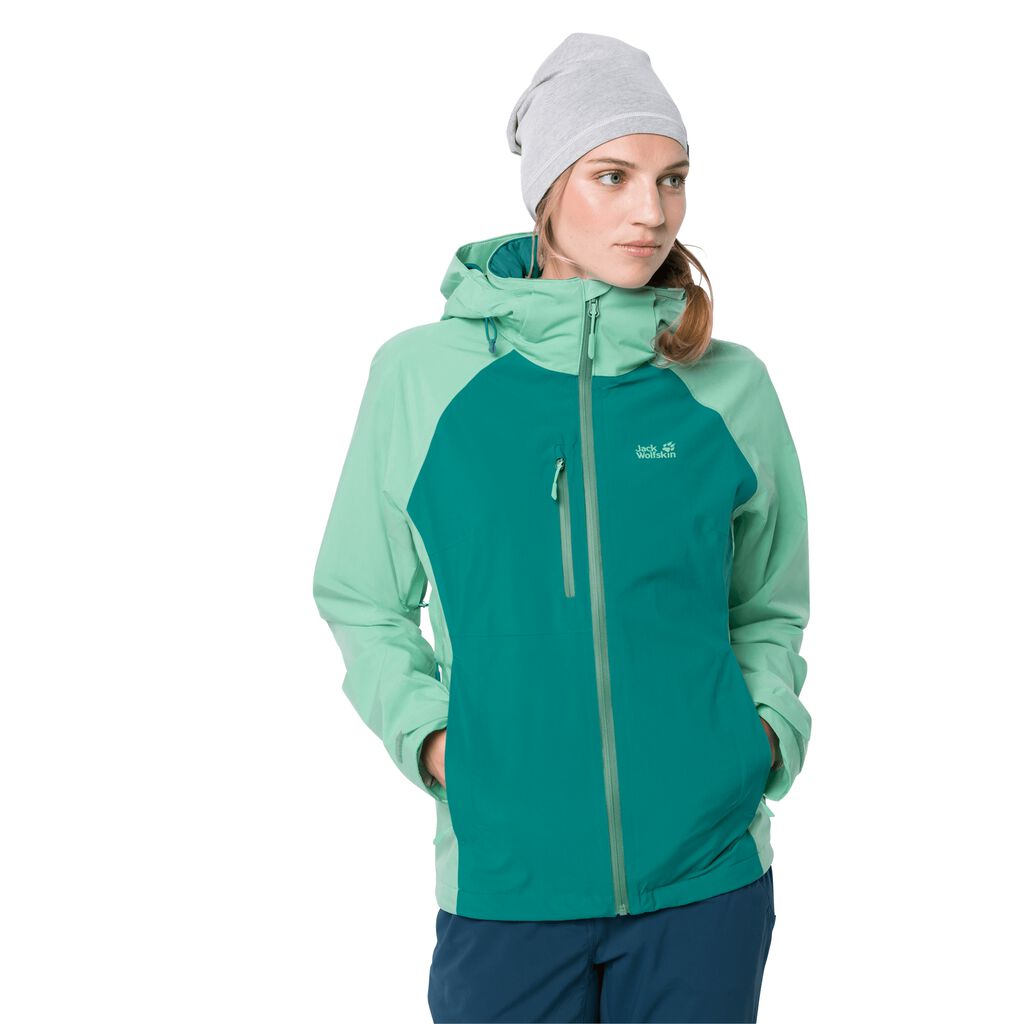 Jack Wolfskin MOUNT EMIN Vestes Femme Turquoise/Vert - TVQIACG-48